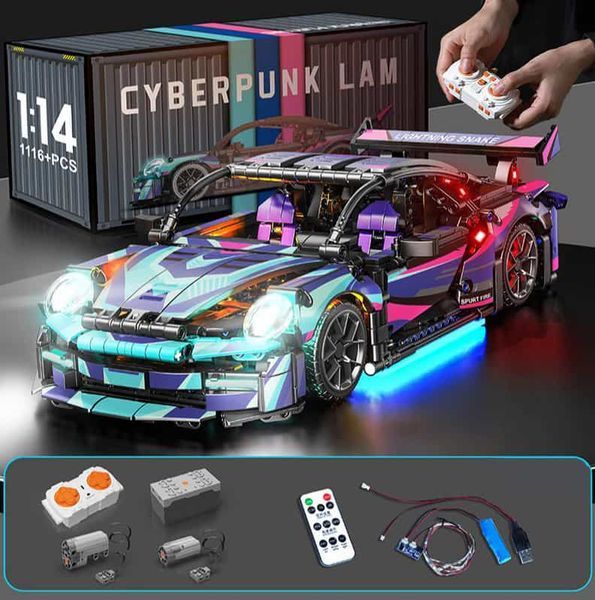 Конструктор Cyberpunk Porsche 911 модель з підсвіткою сумісний із лего lambo05 фото Конструктор Cyberpunk Porsche 911 модель з підсвіткою сумісний із лего lambo05 фото